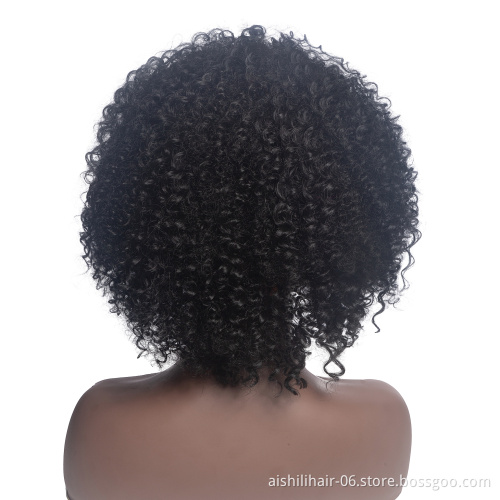 Aishili wholesale Afro curly deep wave synthetic wrap turban hair headband wig for black women